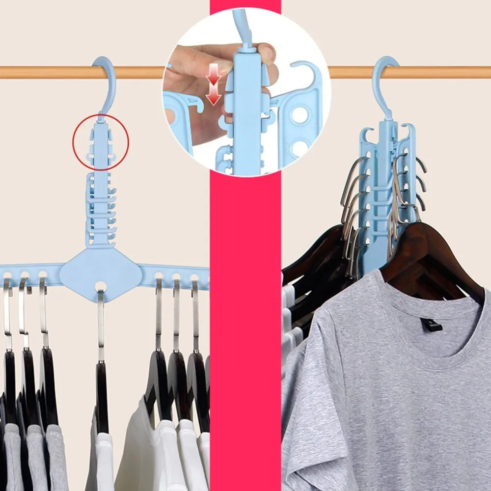 Magic Magic Multi-Function Variety Hanger Retractable Folding Household Hook Wardrobe Space Expert Clothes