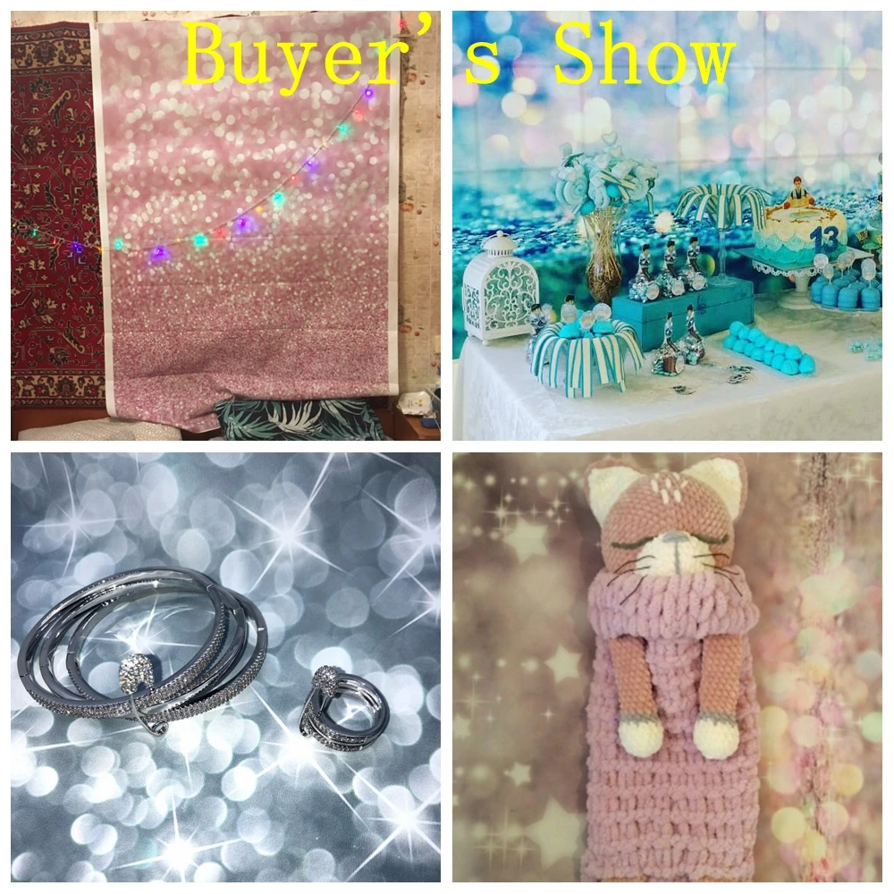 Gold Polka Dot Light Bokeh Baby Newborn Wedding Birthday Party Decor photo backdrop Love Stage Photo Backdrop Photocall Photography Background