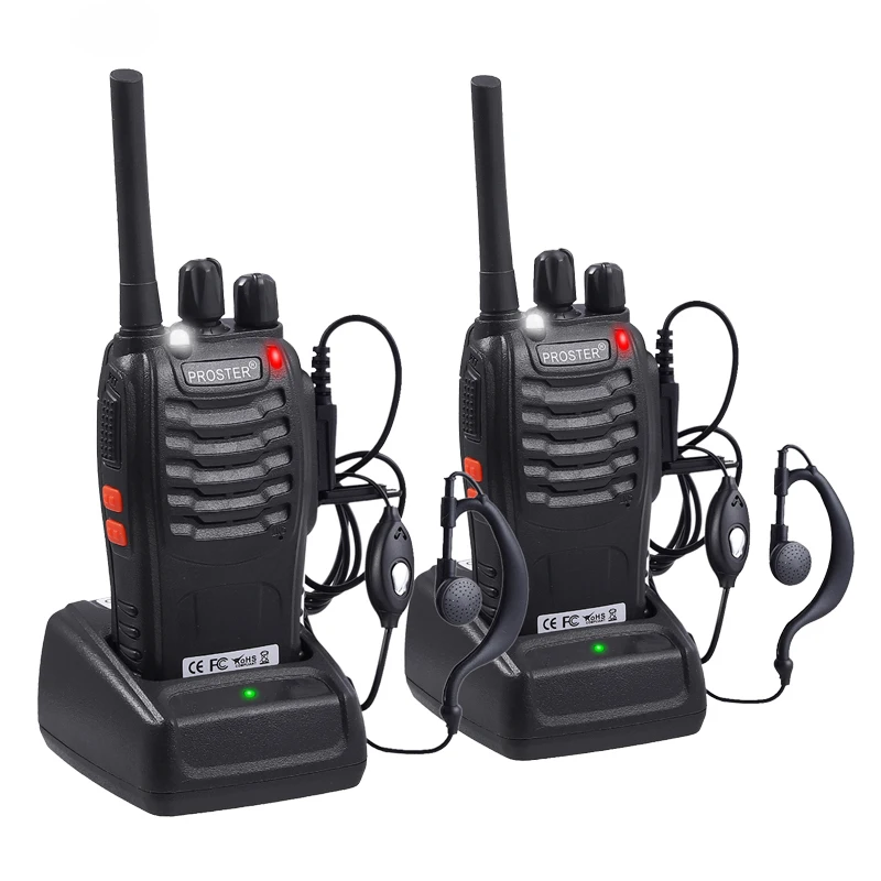 LiNKFOR 2 шт. портативная рация UHF 400-470 МГц 5 Вт 16CH 2-полосная рация BF-888S 16 Channnel светодиодный рация 5 км