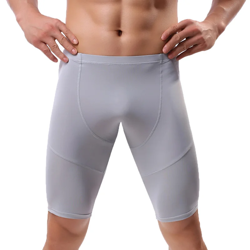 Mens Sleep Bottoms Sexy Ice Silk See 
