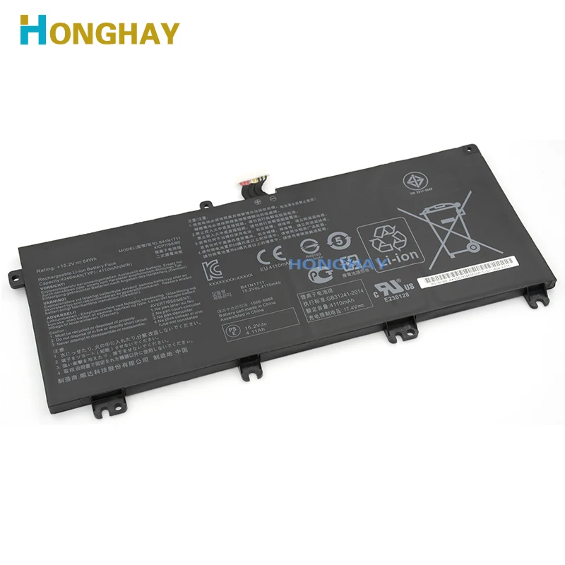 HONGHAY оригинальный B41N1711 Аккумулятор для ноутбука Asus ROG Strix GL703VD GL703VM GL503 FX503VM FX63V ZX63V