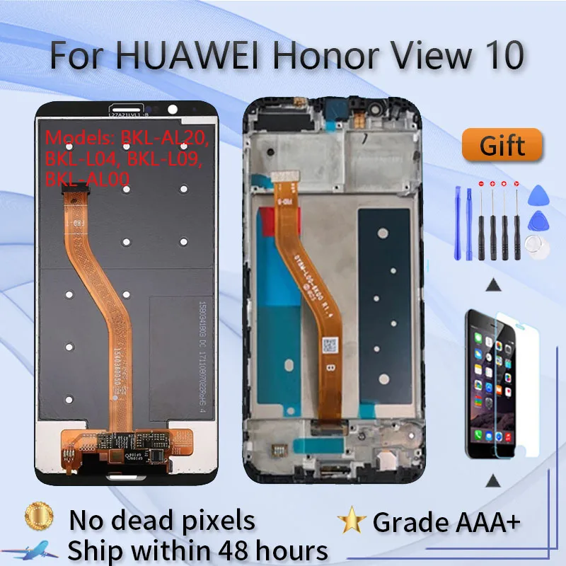 Для HUAWEI Honor View 10/V10 BKL AL20 L04 L09 ЖК-экран в сборе с передним сенсорным стеклом