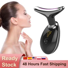 

Professional 3 Colors Facial Massager Face Neck Wrinkle Removal Machine Reduce Double Chin Removal Skin Tighten Care Massager