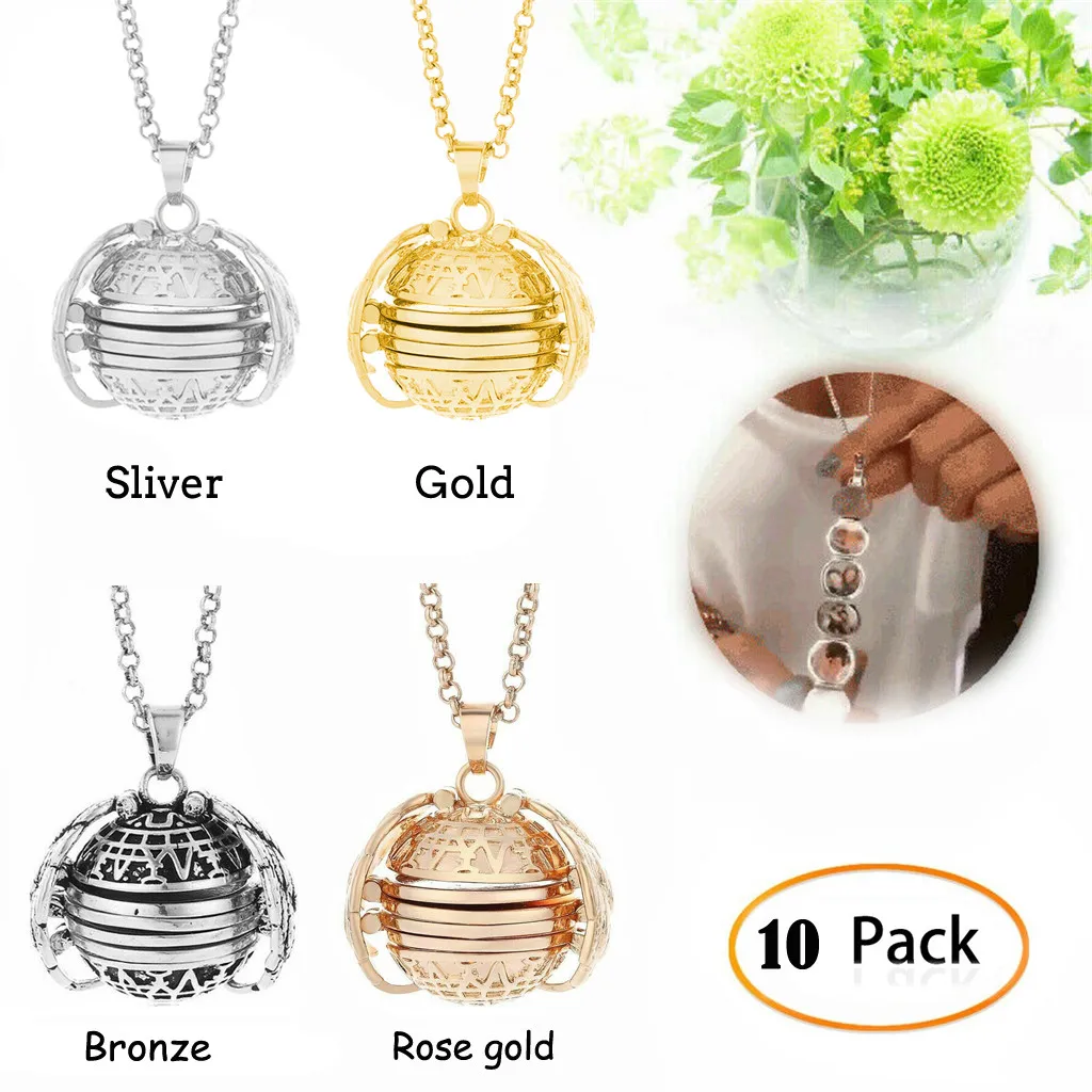 

10x Expanding Photo Locket Necklace Pendant Angel Wings Gift Jewelry Decoration Pendant Memory Floating Locket Necklace 9.17