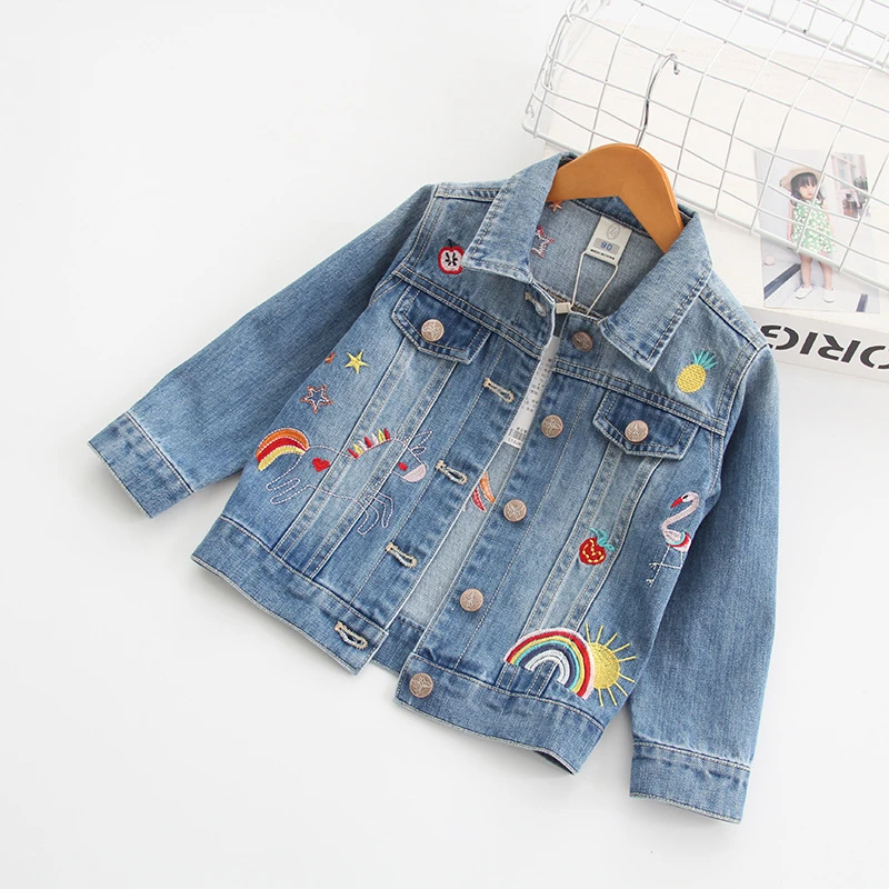 Новинка 92019 года; модная Осенняя джинсовая куртка; ветрозащитное пальто из искусственной кожи для маленьких мальчиков и девочек; короткая детская одежда; пальто - Цвет: blue 309429