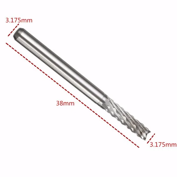 

Drillpro 10pcs 3.175mm End Mill Shank Carbide End Mill Cutter CNC Engraving Router Bits For wood working
