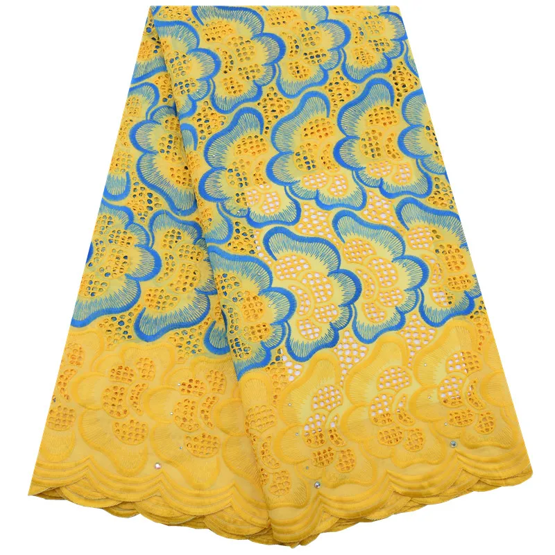 Hot Sale Yellow African Lace Fabric New Nigerian High Quality Swiss Voile In Switzerland For Wedding PartyA1827 | Дом и сад
