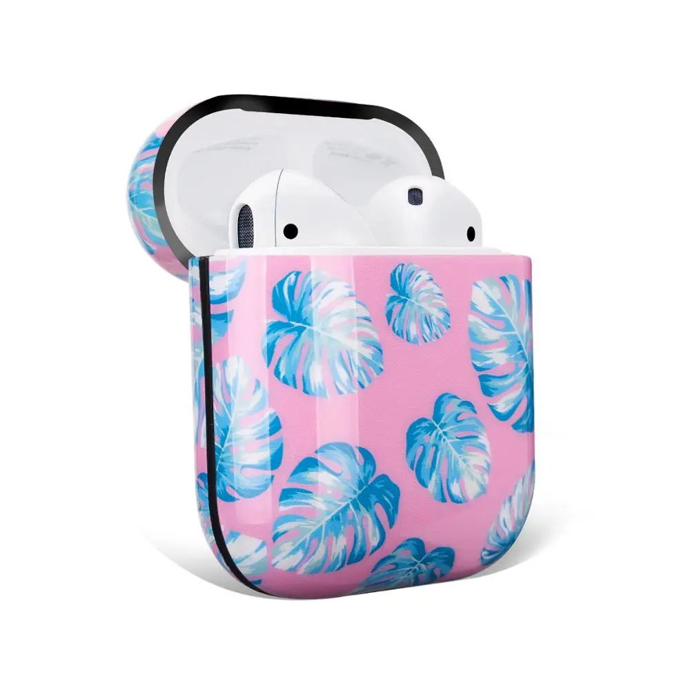 Чехол Netarlier для беспроводных Bluetooth наушников Apple AirPods 1 2 глянцевый мягкий защитный