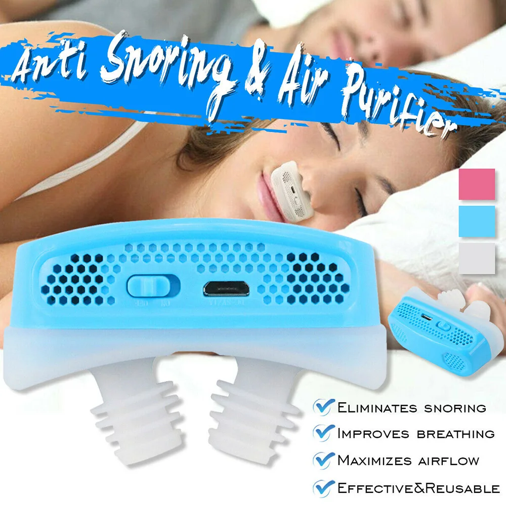 Микро CPAP Анти Храп Пробка электронное устройство для сна апноэ стоп храп помощь