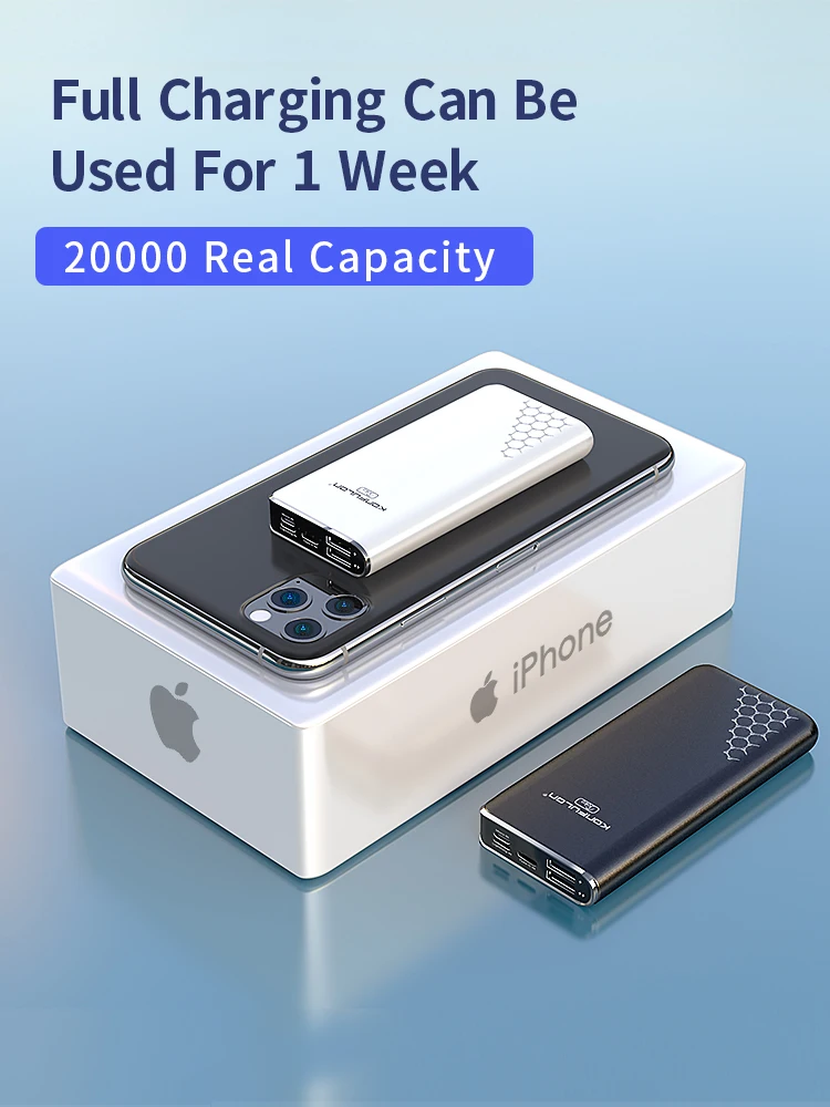 20000 mAh Power Bank Dual USB External Battery for Mobile Phone 20000 mAh Fast Charging Power Bank Micro Power Bank For iphone12 20000 mAh Power Bank Dual USB External Battery for Mobile Phone 20000 mAh Fast Charging Power Bank Micro Power Bank For iphone12