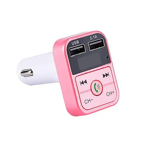 Автомобильное аудио универсальное быстрое USB зарядное устройство Handsfree Bluetooth Автомобильный fm-передатчик Музыкальный беспроводной аудио mp3-плеер - Название цвета: Rose Gold