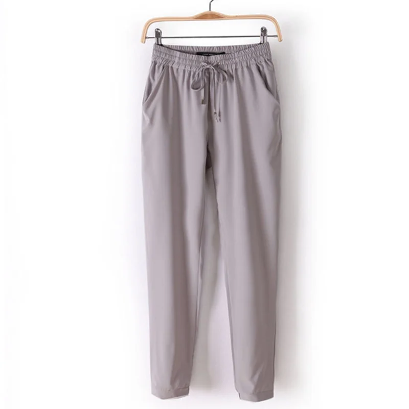 gray Новые женские повседневные офисные узкие брюки для девушек, 7 цветов, узкие Стрейчевые брюки, модные джинсовые брюки-карандаши ярких цветов - Цвет: gray