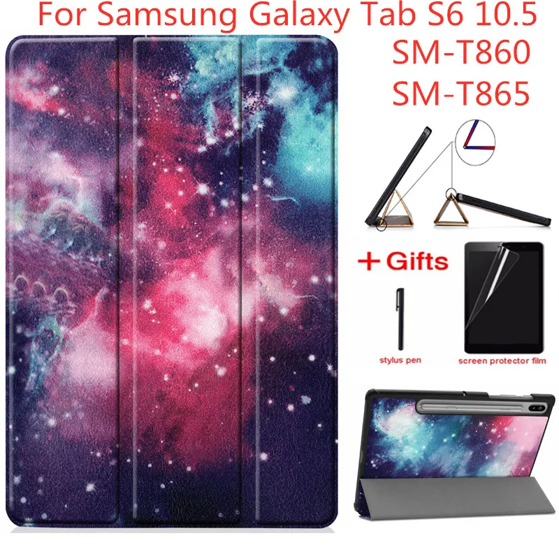 Чехол для Samsung Galaxy Tab S6 10 5 умный чехол подставка планшета 2019 SM T860 2019|Чехлы