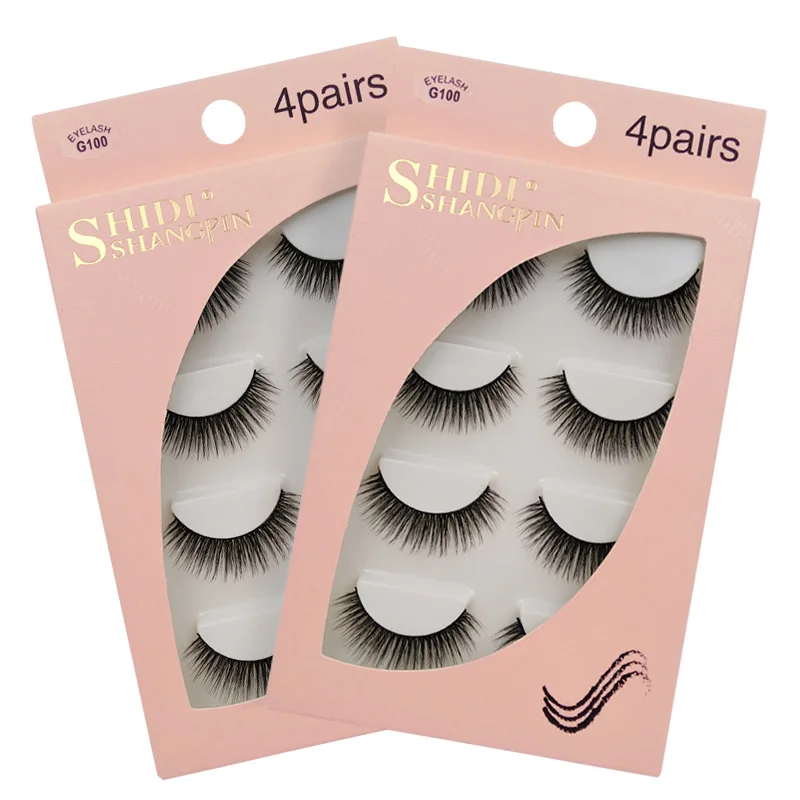 

4 Pairs 3d mink lashes dramatic eyelashes makeup false eyelashes natural long mink eyelashes faux cils lashes maquillaje cilios