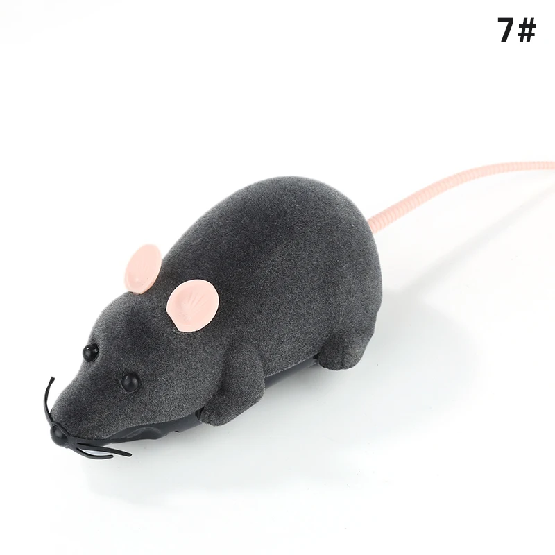 Hot Sale New 8 Colors Cat Toys Mouse Remote Control Wireless Simulation Mouse Toys Electronic Rat Mice Toys Novelty Pet Supplies