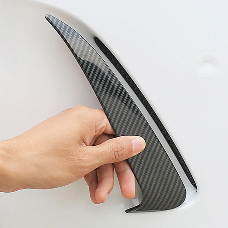 For Benz C Class W205 C43 C63 Amg Carbon Fiber Look Rear Bumper Air Vent Cover 2014- 2Pcs