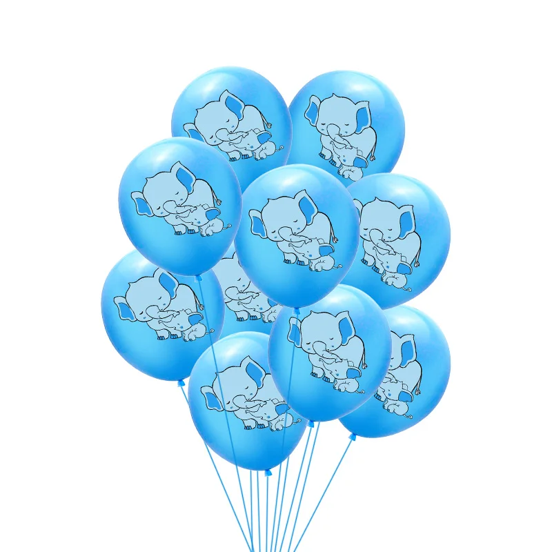 Детский слон, латексные шары, волнистый воздушный шар "Конфетти", милый баннер для мальчиков и девочек для дня рождения, вечеринки, украшения для детского душа - Цвет: 10pcs Balloon