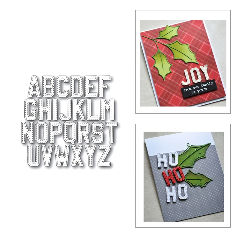 New Stitched Uppercase Letter Alphabet Craft 2020 Metal Cutting Dies for Scrapbooking and Card Making Decor Embossing No Stamps | Дом и сад