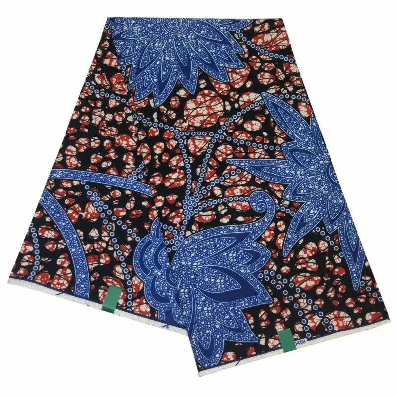 S006M African Nigerian Real Wax Fabric for Women Ankara Cotton Prints Super Fashion Quality Wax Fabric For Hollandies - Color: as the picture