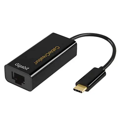 Черный Адаптер USB C для Ethernet, сетевой адаптер типа C для Gigabit RJ45 LAN, совместимый с MacBook Pro, iPad Pro/MacBook Air - Цвет: Черный