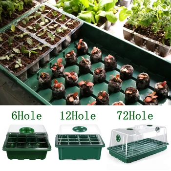 

6/12 Cells Nursery Pots Seedling Starter Tray Extra Strength Seed Germination Plant Flower Pots Nursery Grow Box Propagation