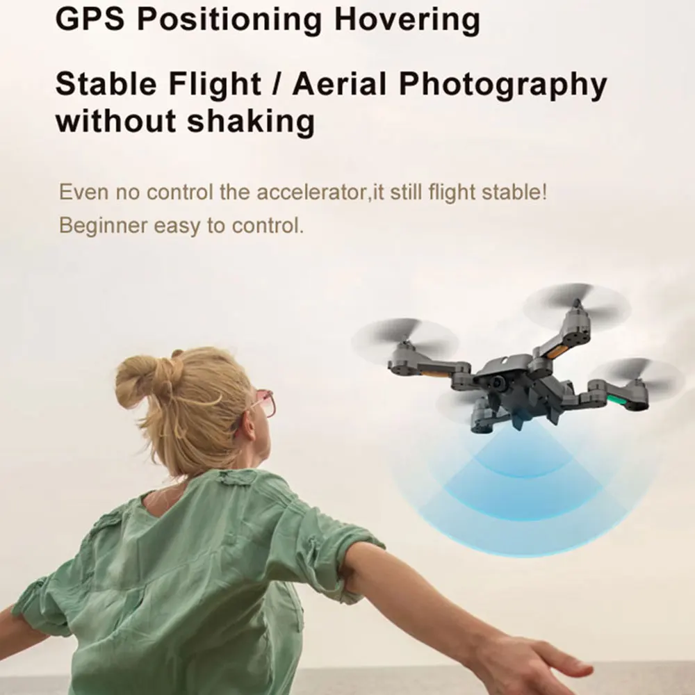 Дрон с gps с HD камерой 5G gps объемный Wi-Fi FPV 1080P Квадрокоптер долгое время полета складной фиксированная точка следить за возвратом Дрон