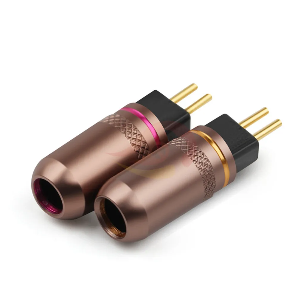2PIN Earphone Jack Audio Connector For UM3X W4R UE18 HiFi Headset Gold Plated Plug Metal 0 78mm Pins Adapter 2 Pair