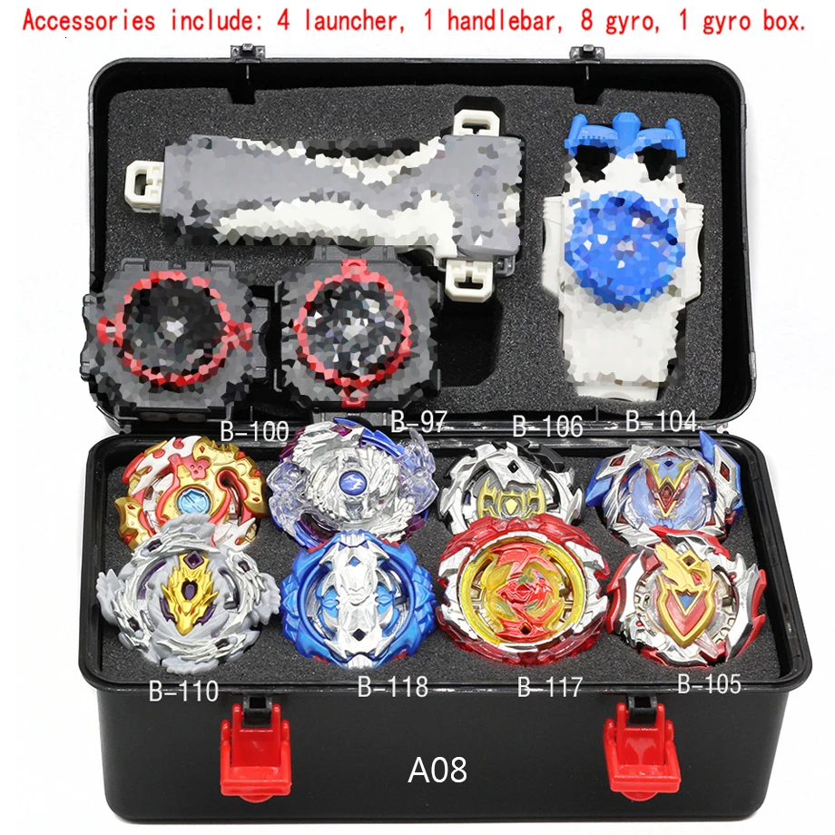 A08 Takara Tomy Gold Beyblade Burst Arean Launcher Bayblades Bables набор коробка Bey Blade игрушки для подарка на Рождество и год Blayblade - Цвет: A08