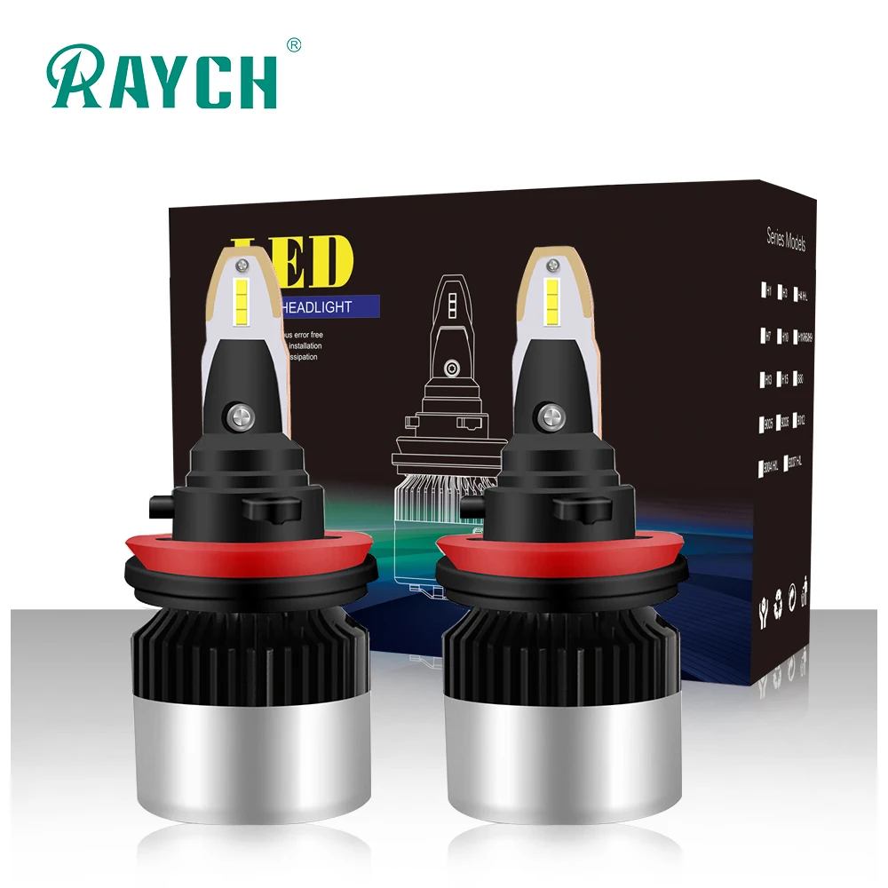 

Raych Canbus H11 LED Headlight Kit Clear Lens Beam Bulbs H4 H13 9004 9007 9003 9005 9006 H7 H1 CSP Chips