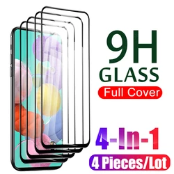 Protector de vidrio de cobertura completa para Samsung Galaxy A51, 4G, 5G, película templada, Samsunga51, A5, M5, A, 5, 1, M5, 1 M, 51, 4 Uds.