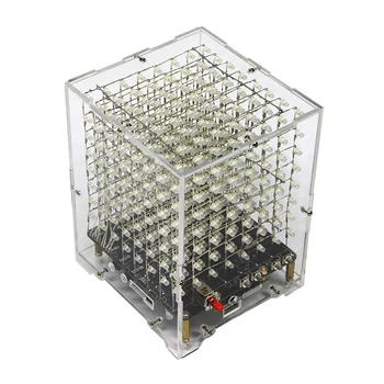 

DIY Welding Electronic Bulk Parts Bluetooth Light Cube Kit ( Horn, Remote Control, 7 Colours Changing, Shell, Rechargeable)