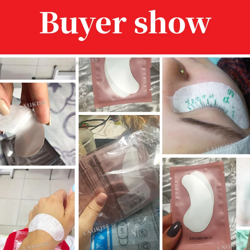 50 Pcs Eyelash Patches Hydrogel Under Eye Patches for Eyelash Extension Grafted Eyelash Pads Lash Stickers Beauty Tools
