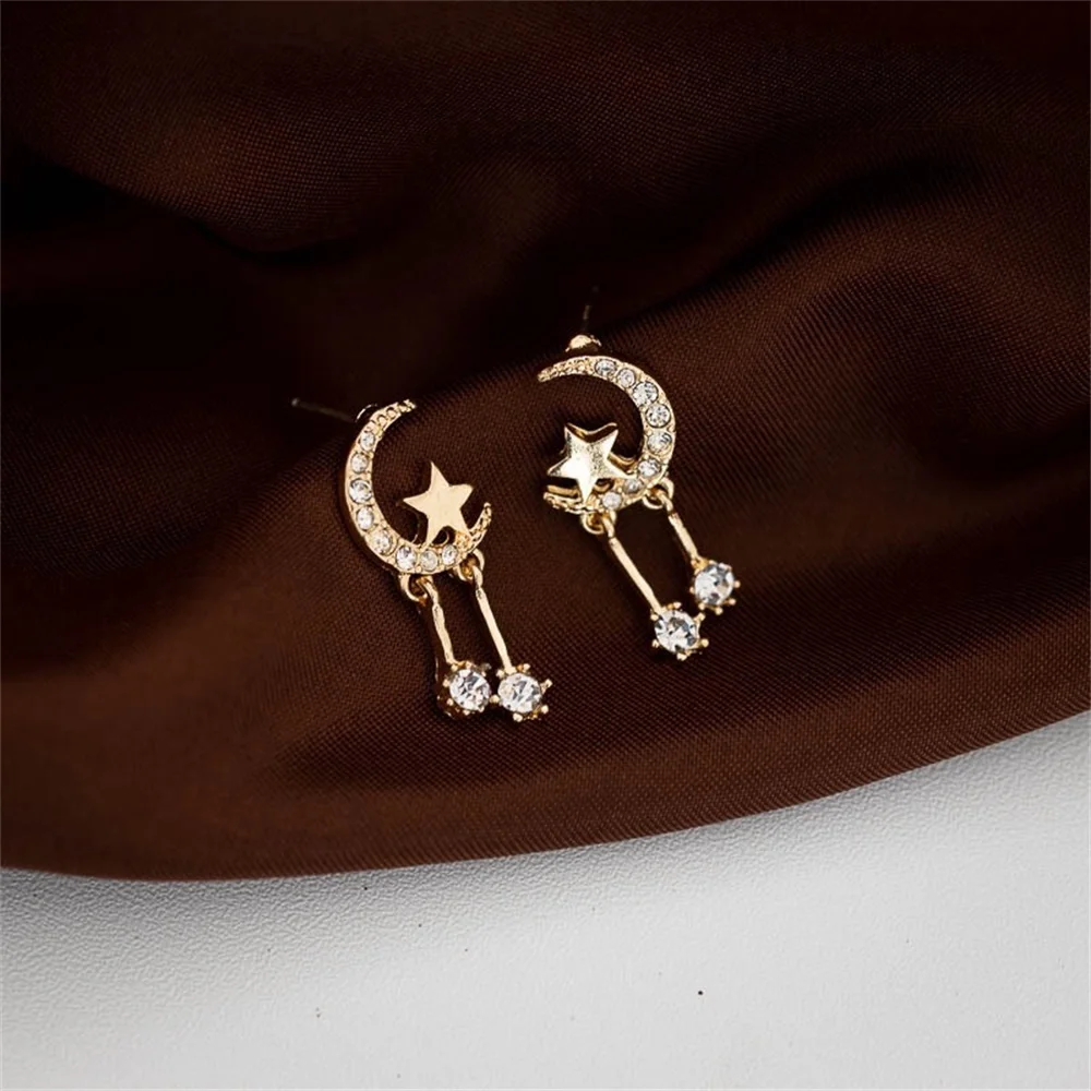 

2020 Minghuang New Lady Shiny Crystal Xingyue Earrings Pendant Earrings Exquisite fashion jewelry gift for wedding