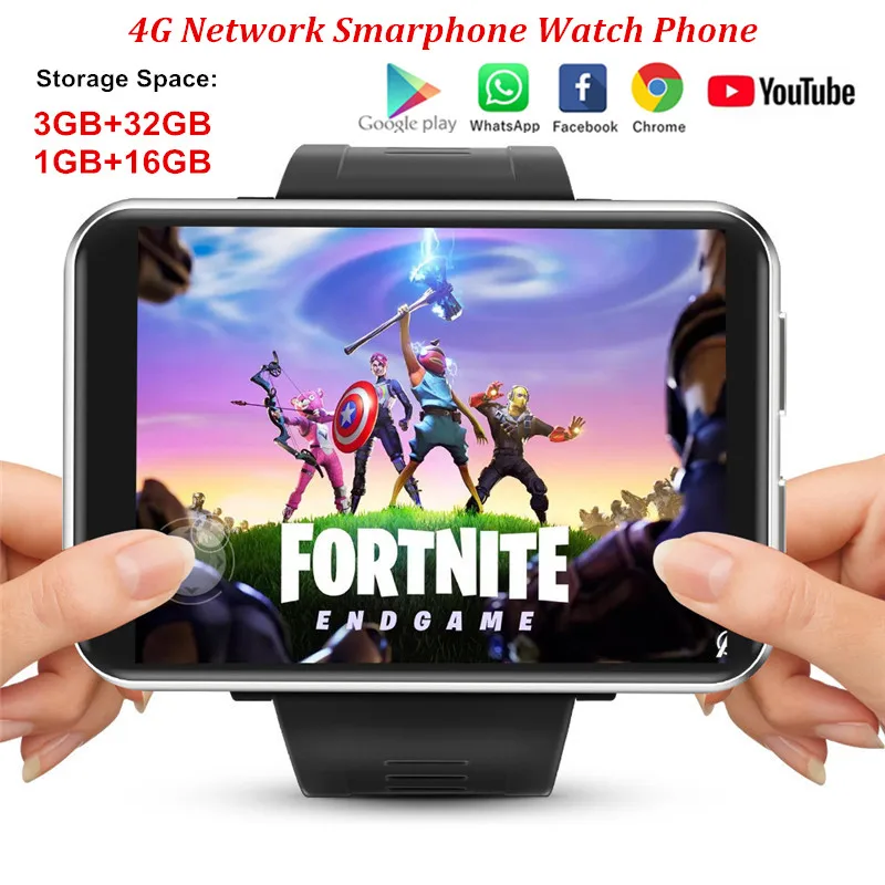 DM100 2.86 inch Smart Watch Android 7.1 4G Smart Watch 3GB + 32GB Men SmartWatch with Camera 2700mA