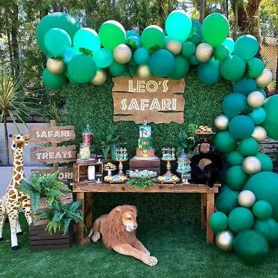 Neevop 10x6.5Ft Polyester Wild One Backdrop for Safari Baby Shower Birthday Party Photography Background Green Grass Wall Customize Poster Wallpaper