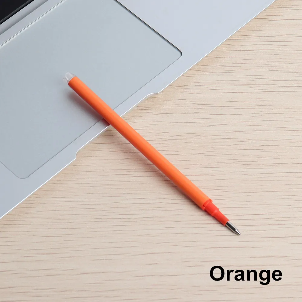 1pcs Capacitive Ballpoint pen with Erasable and Touch Screen Stylus for student or office - Color: pen refill orange