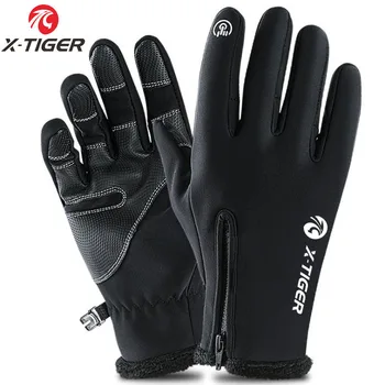 

X-TIGER Pro Cycling Gloves Winter Full Finger Thermal Bike Sport Gloves Windproof Shockproof Touch Screen MTB Bicycle Gloves