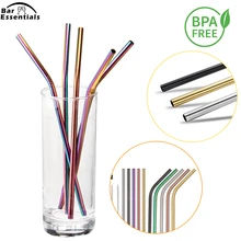 4 шт./компл. Многоразовые соломинкой Высокое качество 304 Нержавеющая сталь металлическая соломинка с чистящая щетка для кружек панели инструментов