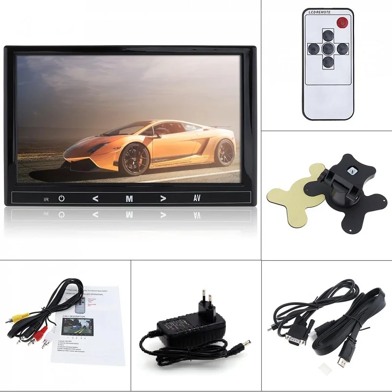 8 дюймовый цветной ЖК монитор для видеонаблюдения TFT 4:3 мини с HDMI/VGA/BNC/AV входом