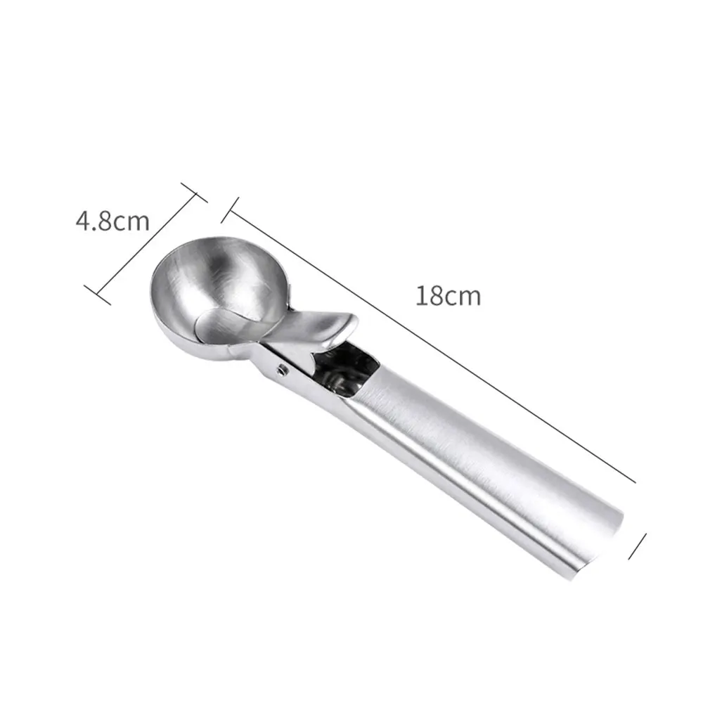 New Multifunctional High Quality Stainless Steel Old Fashioned Ice Cream  Scoop Big Volume Ball Scooper With Trigger 2023 - AliExpress