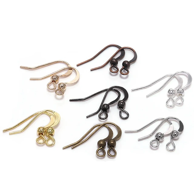 100pcs 20*17mm Gold Antique bronze Ear Hooks Earrings Clasps Findings  Earring Wires For Jewelry Making Supplies Wholesale - AliExpress