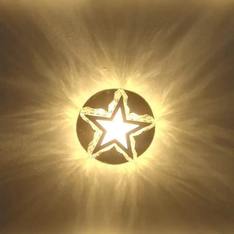 Европейская светодиодсветодиодный потолочная лампа K9 Crystal Star для крыльца