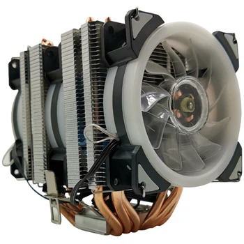 

XUEYUFENGSHEN CPU Cooler 6 Pure Copper Heat Pipe Cooling Tower Cooling System 9cmCPU Cooling Fan CPU Radiator for AMD I ntel