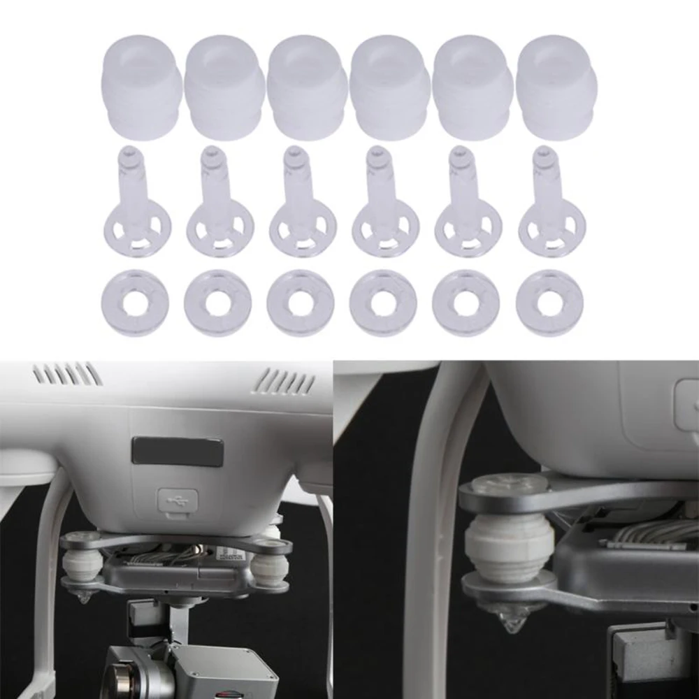 Комплект штырей для дрона DJI Phantom 3 FPV Standard Professional Advanced амортизирующие резиновые