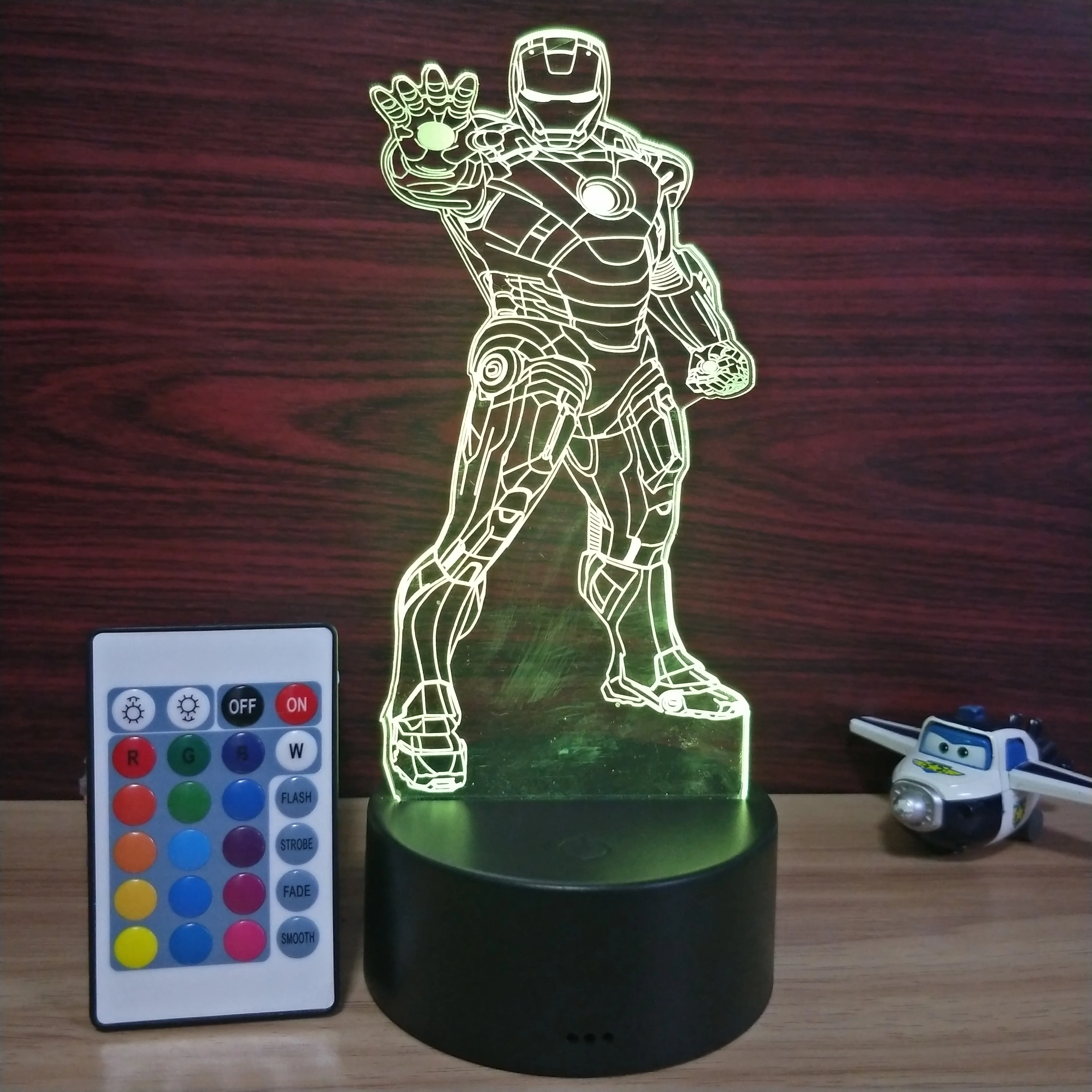 3D ночник RGB светодиодный светильник Настольная лампа супергерой ночники Новогоднее украшение детский спящий креативный светильник для детей