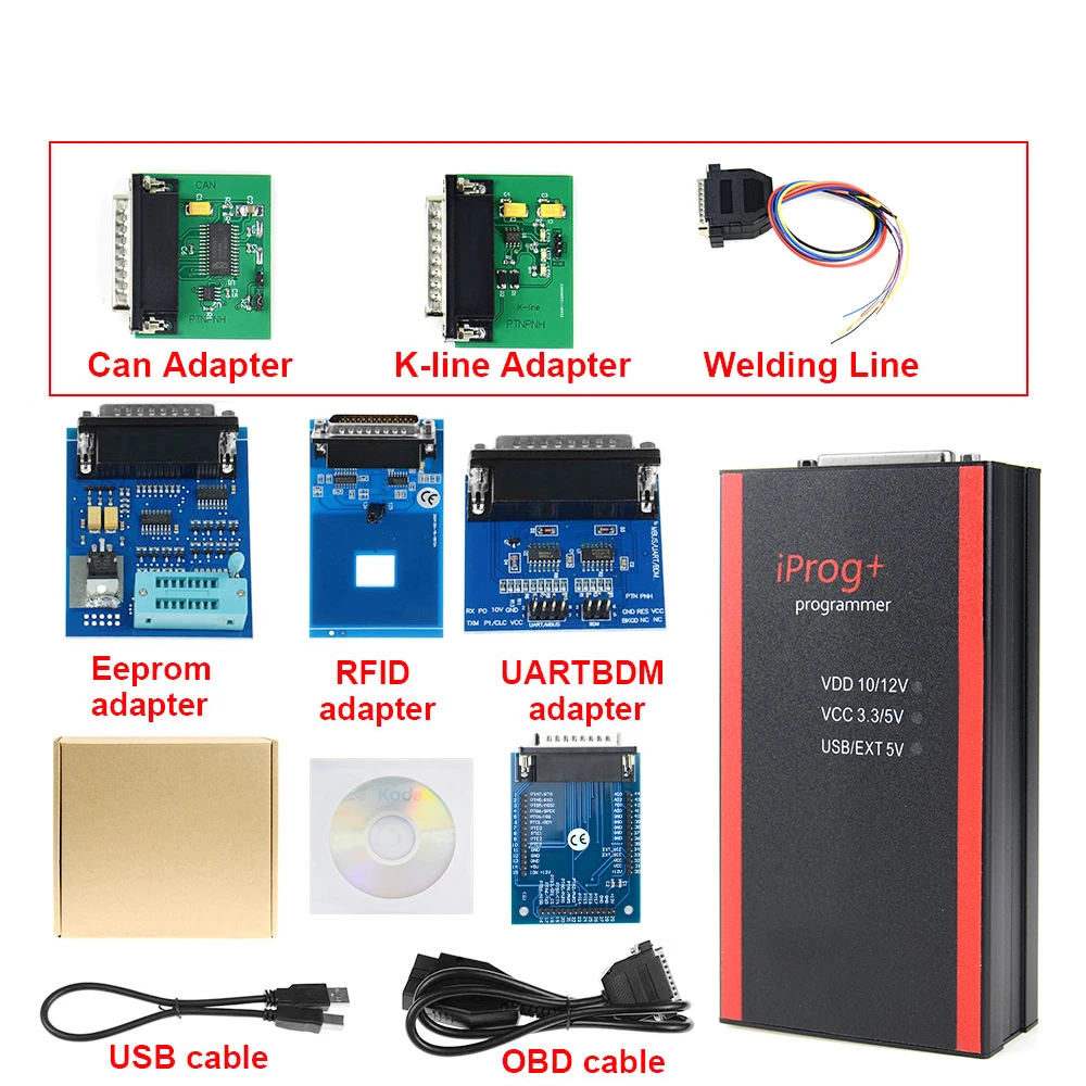 2022 V87 Iprog+ Key Programmer Support IMMO + Reset Iprog Pro Till 2019 with 11 adapter with free shipping engine temperature gauges Diagnostic Tools