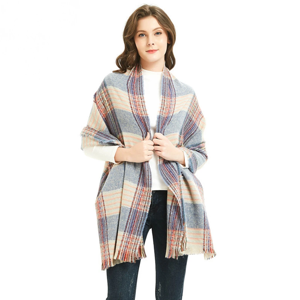 Hot 2019 New Spring Winter Scarf For Women Plaid Warm Cashmere Scarves Shawls Female Wraps Blanket Lady 919