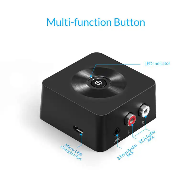 FFYY-Беспроводной 4,0 Bluetooth приемник адаптер 3,5 мм на 2 Rca Aux аудио музыкальный адаптер для телефона планшета ПК ТВ Bluetooth Devic