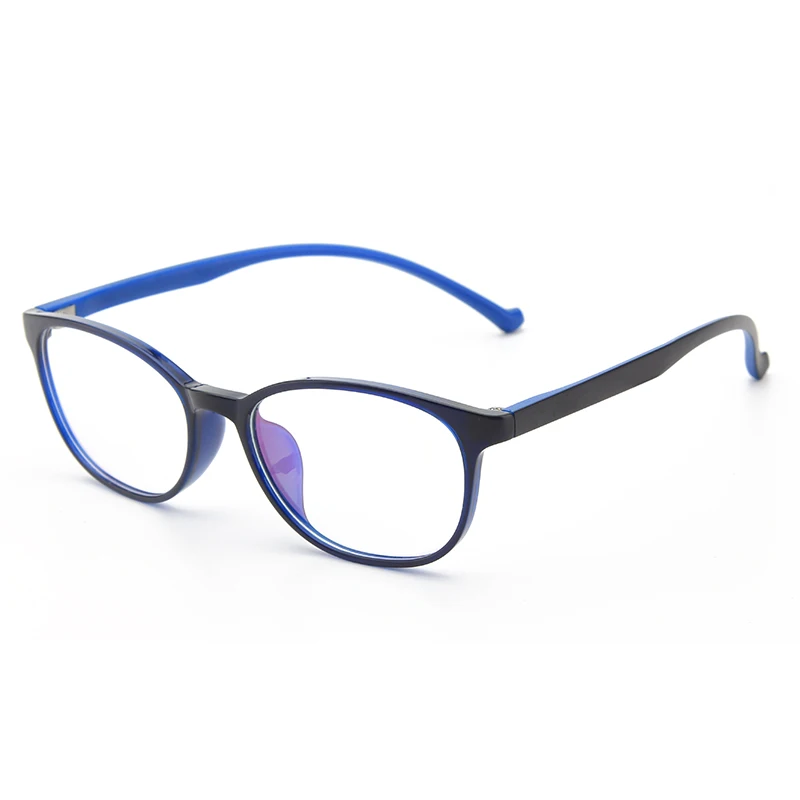 black blue Очки для девочек с защитой от синего света Junior TR90 Оптические солнцезащитные очки Индивидуальные линзы по рецепту UV400 защита - Цвет оправы: black blue