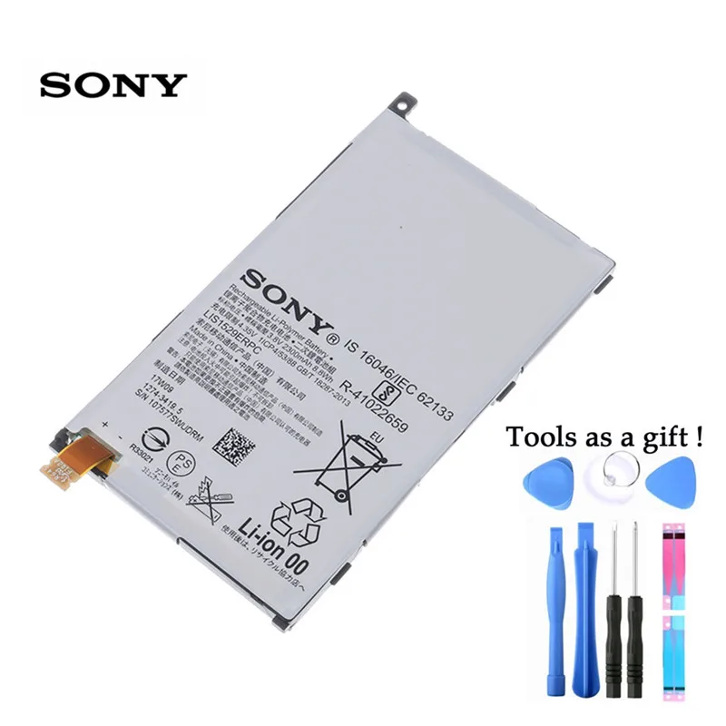 Sony 100% оригинальный 2300 мАч LIS1529ERPC Аккумулятор для SONY Xperia Z1 mini Compact D5503 M51w